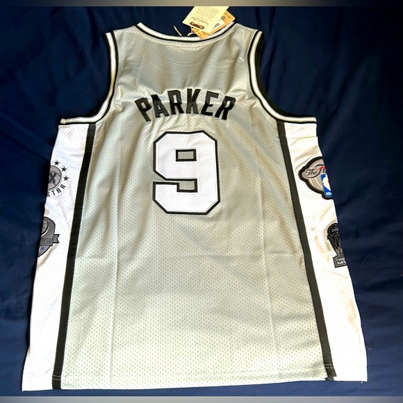 Mitchell & Ness Other - San Antonio Spurs Silver Basketball Jersey with Number 9 Size L & XL